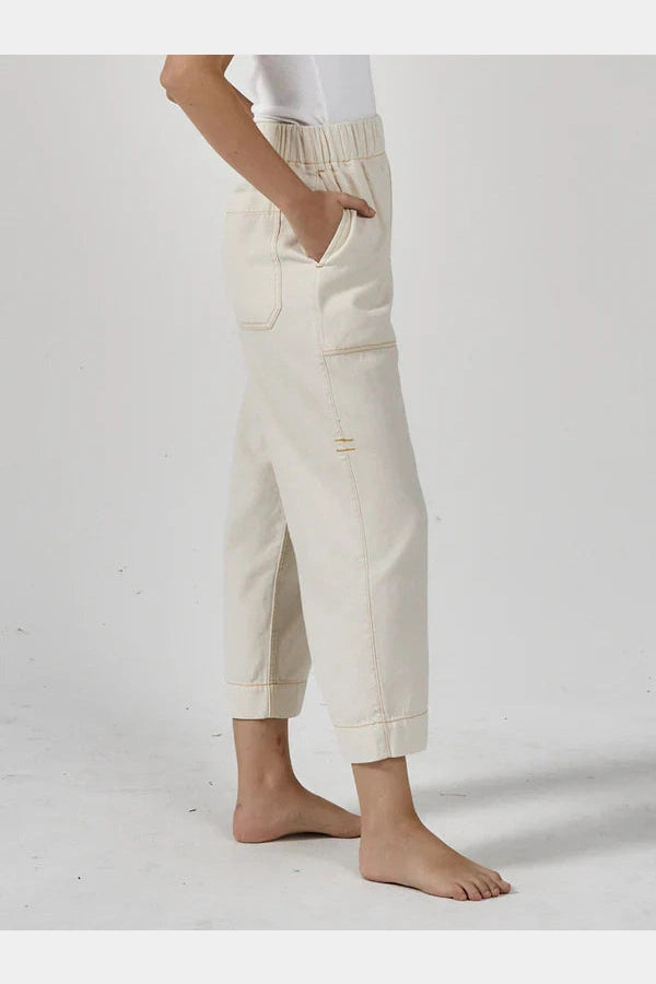 Thrills Ease Utility Pant - Heritage White/Citrus