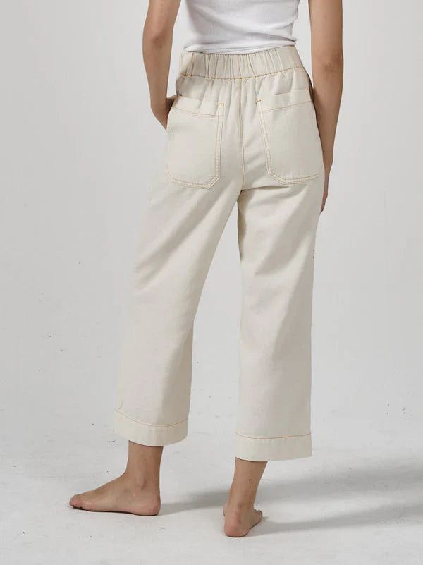 Thrills Ease Utility Pant - Heritage White/Citrus