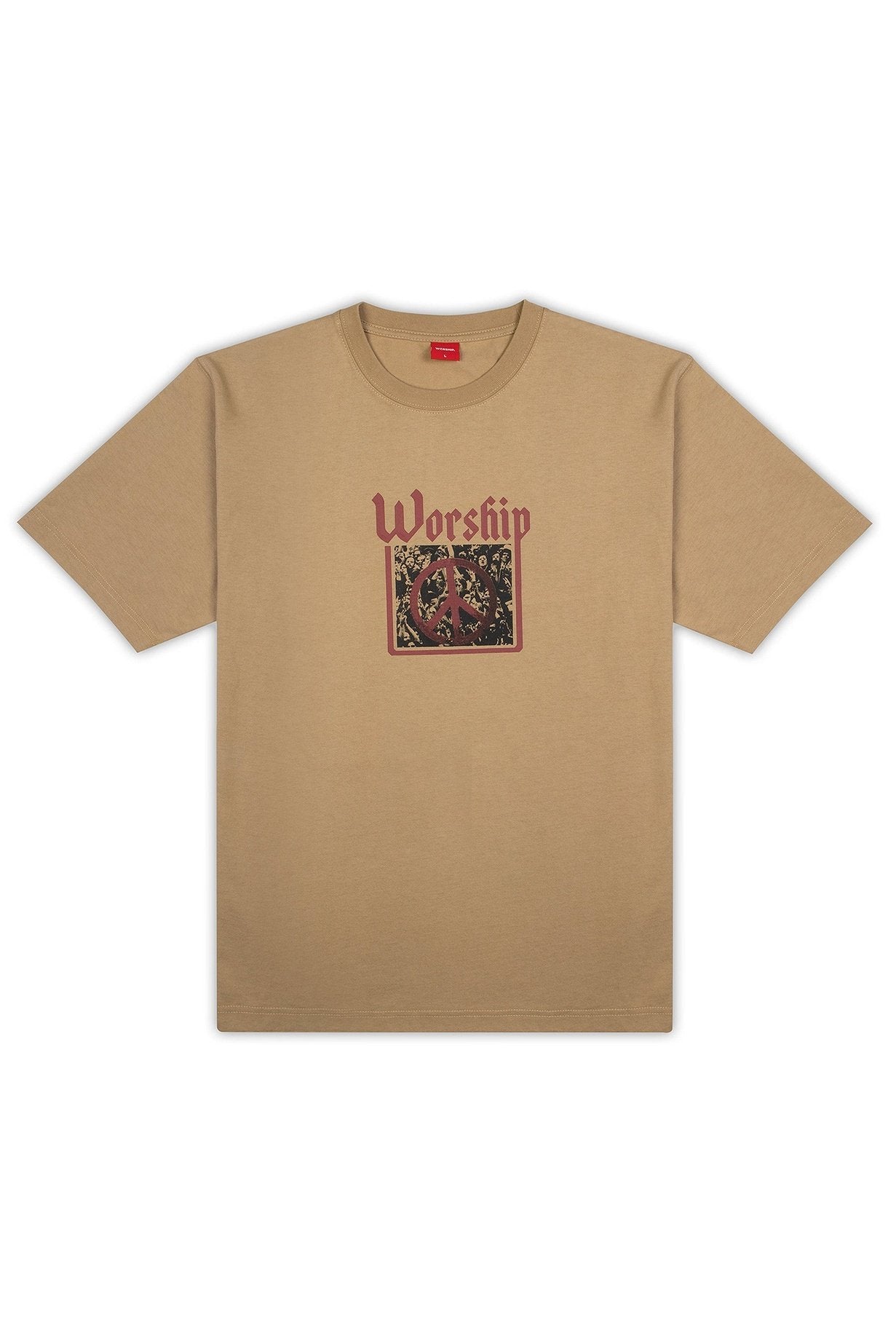 Worship crowds tee - washed tan