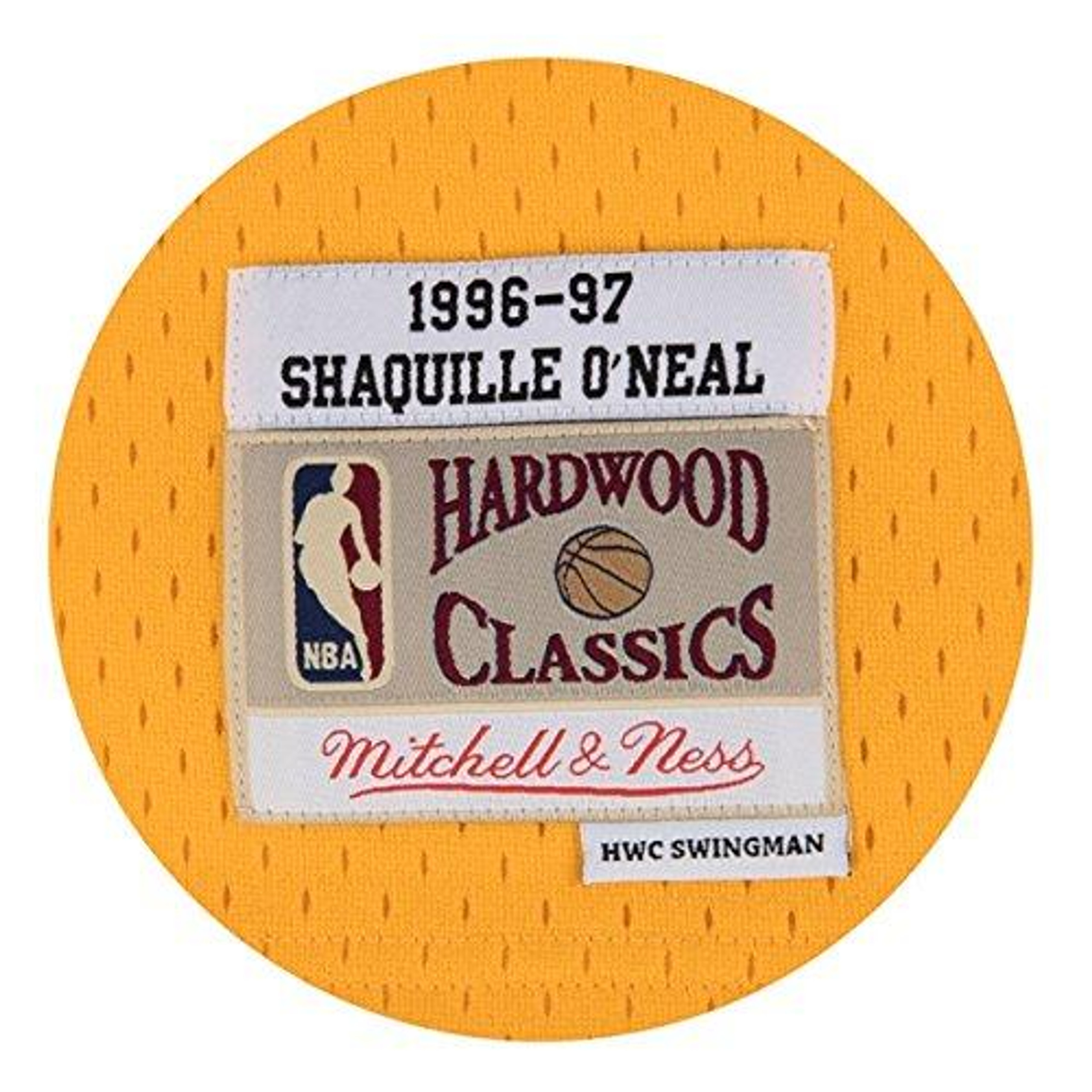 MITCHELL & NESS Shaquille Shaq O'Neal LA LAKERS 1996-97 Hardwood Classics Swingman Jersey - Yellow