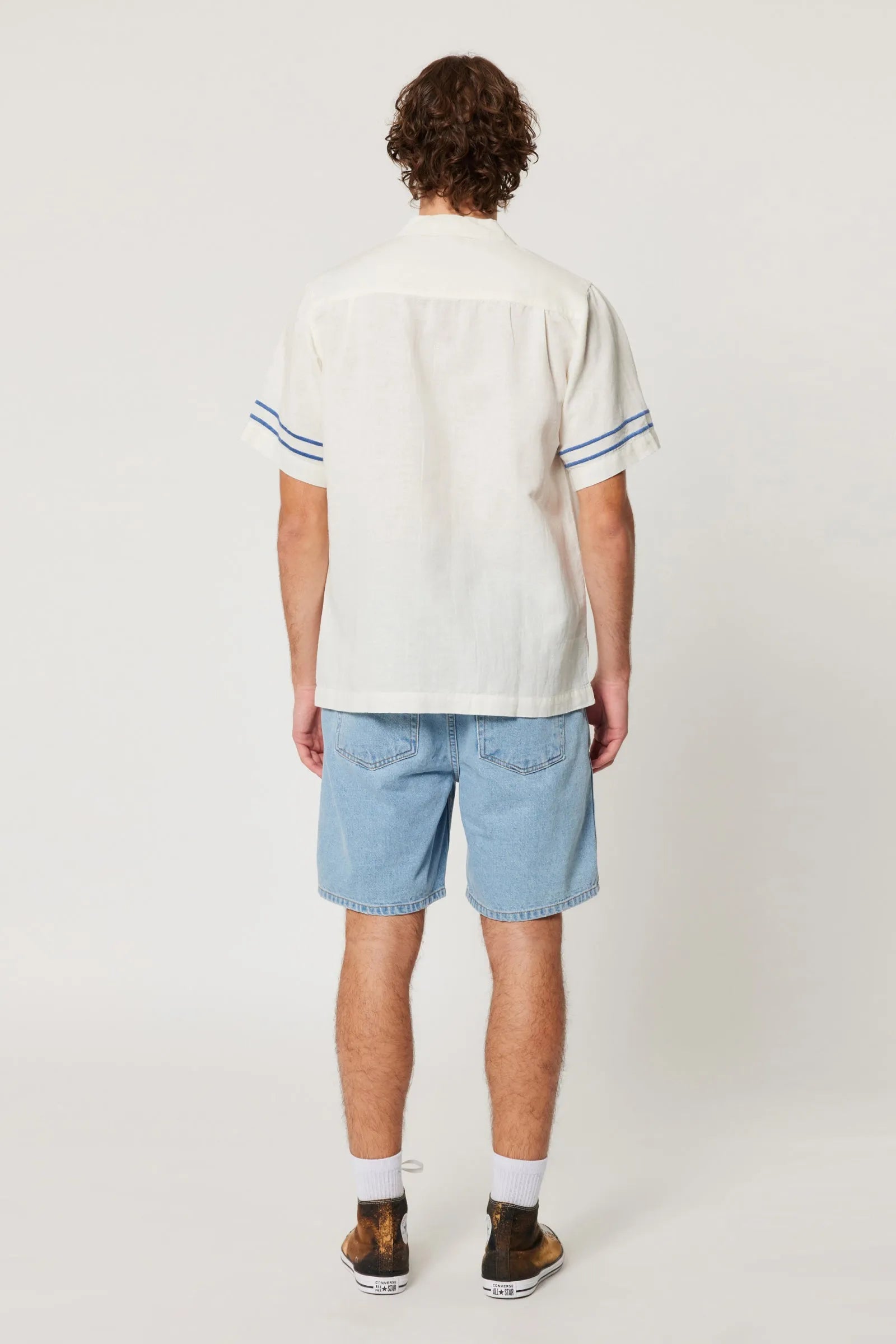 ROLLA'S Bowler Embroider Shirt - White