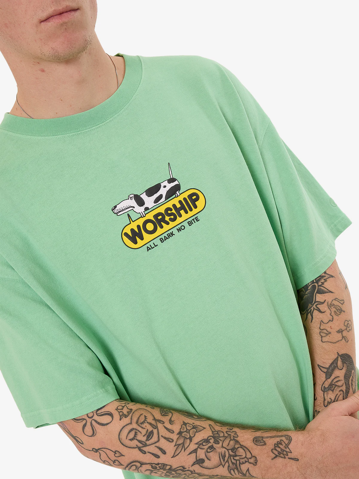 WORSHIP Watchdog oversize tee - Matcha