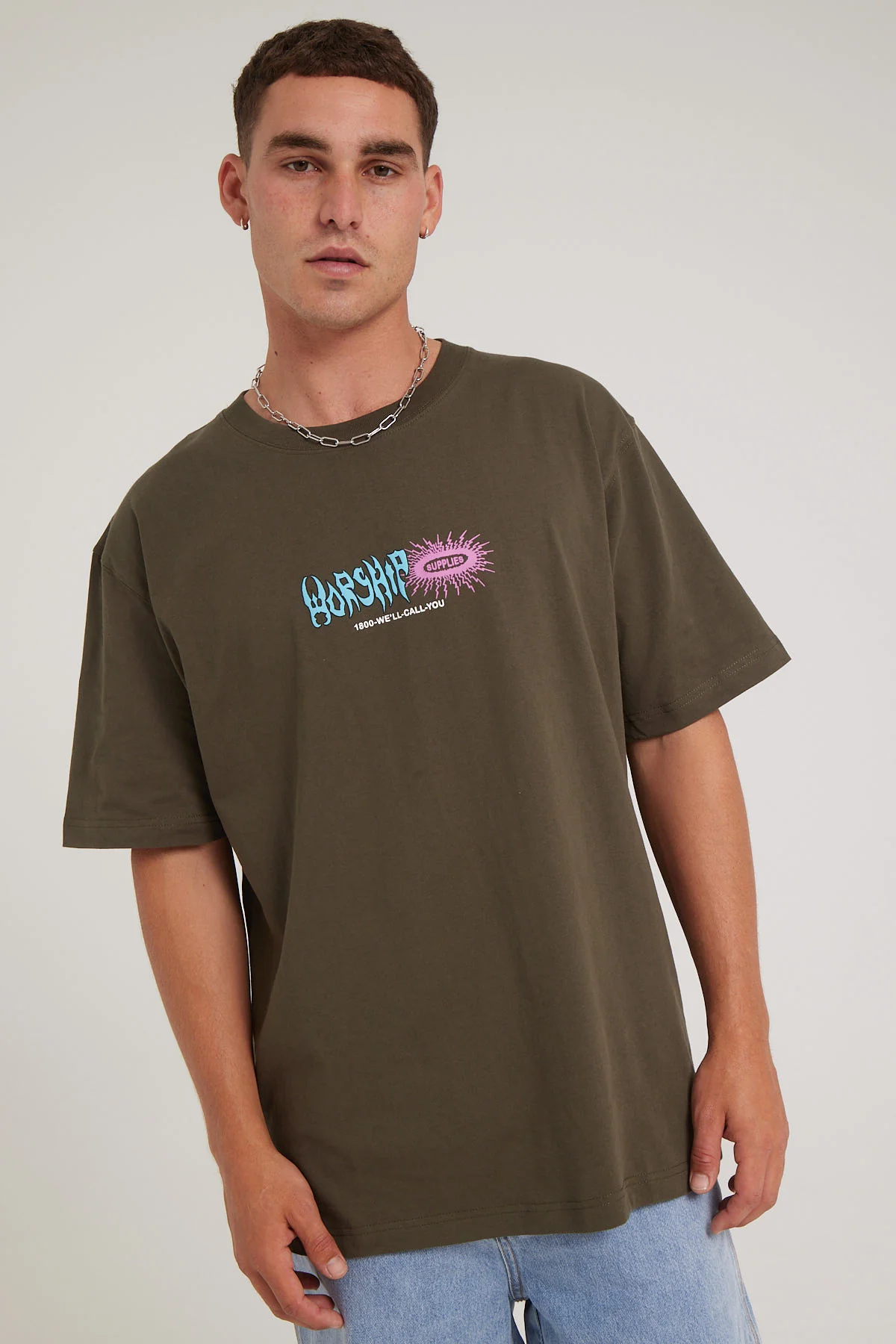 Worship electra tee - grape leaf