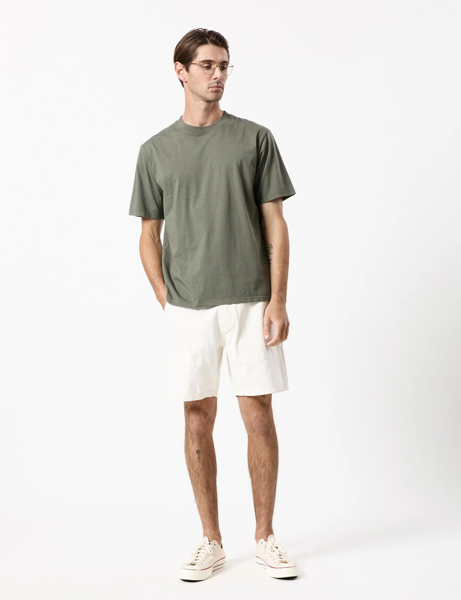 MR SIMPLE heavy weight tee - Sage