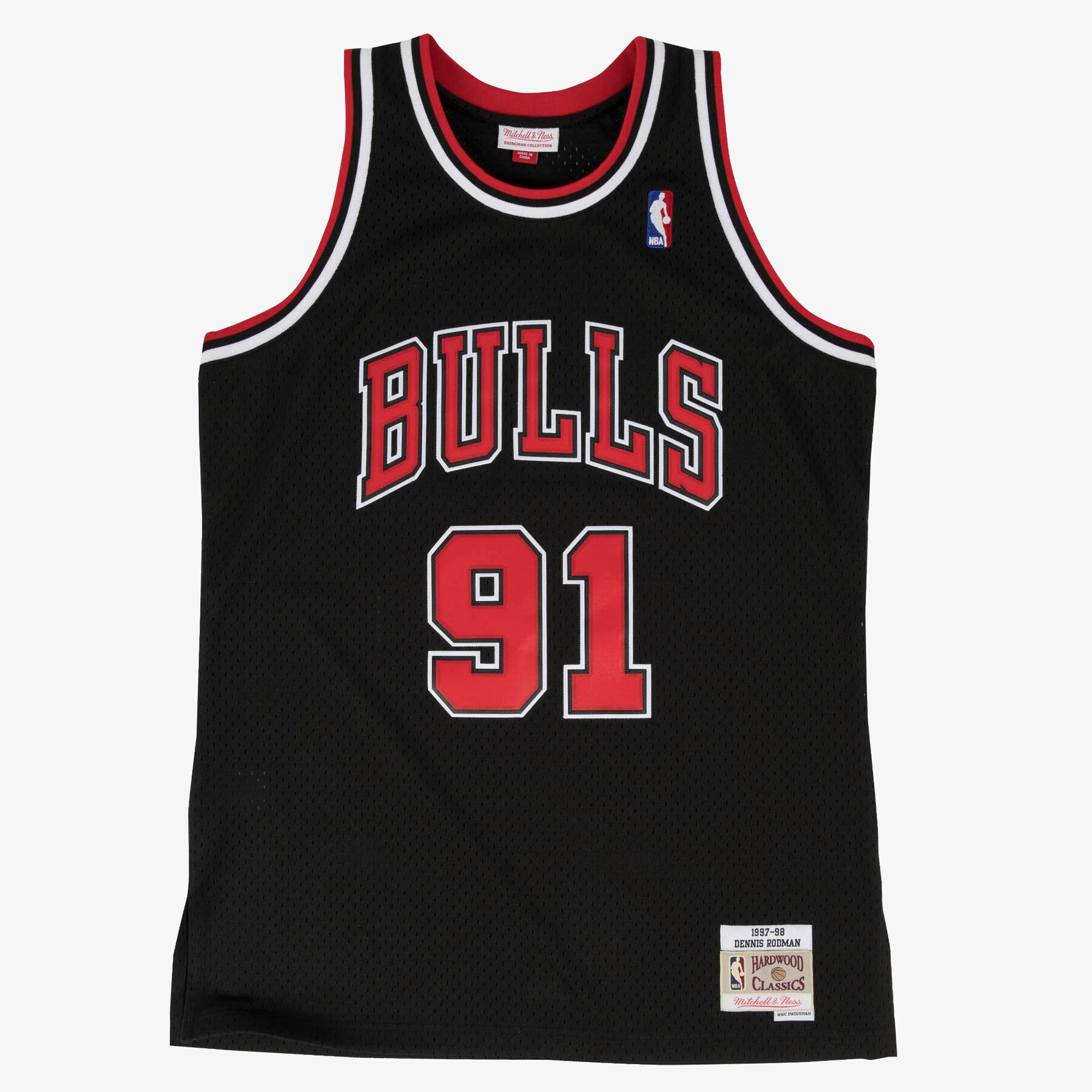 MITCHELL & NESS Rodman dennis Black Chicago Bulls 1997/98 Swingman Player Jersey