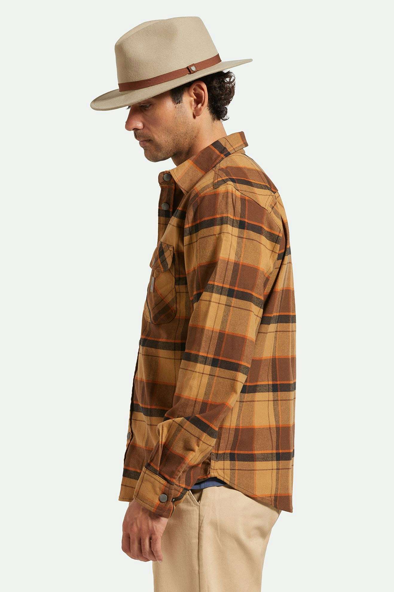 BRIXTON Messer packable fedora - Timberwolf/Light brown