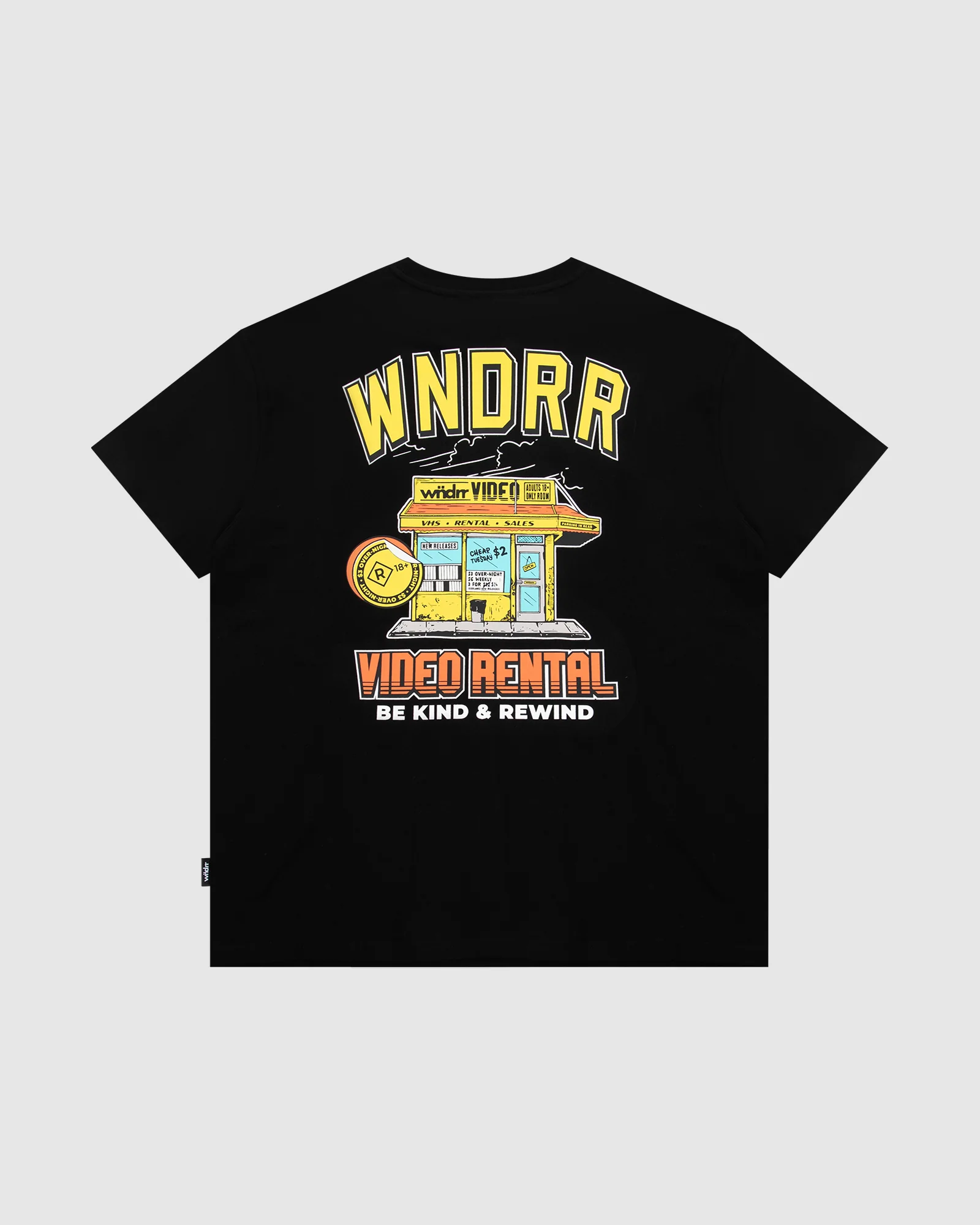 WNDRR Video rental box fit tee - Black