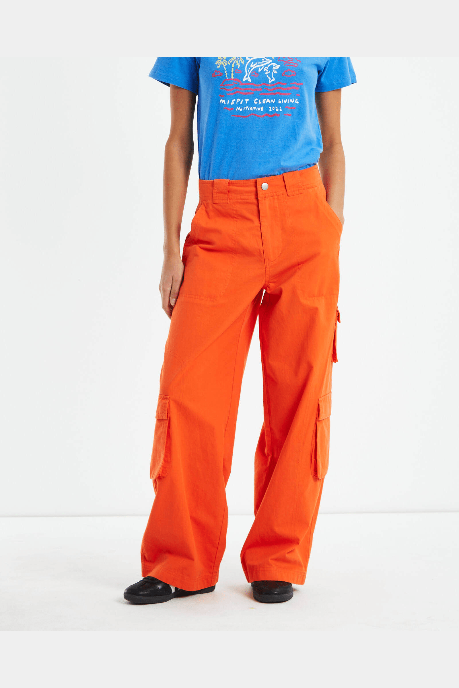 Misfit water pipe cargo pant- sherbert