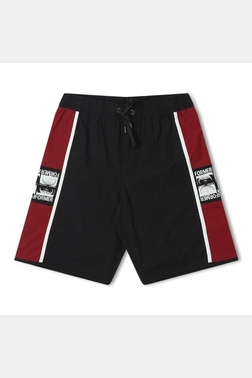 FORMER Manners 18' swim trunk - Burgundy/Black