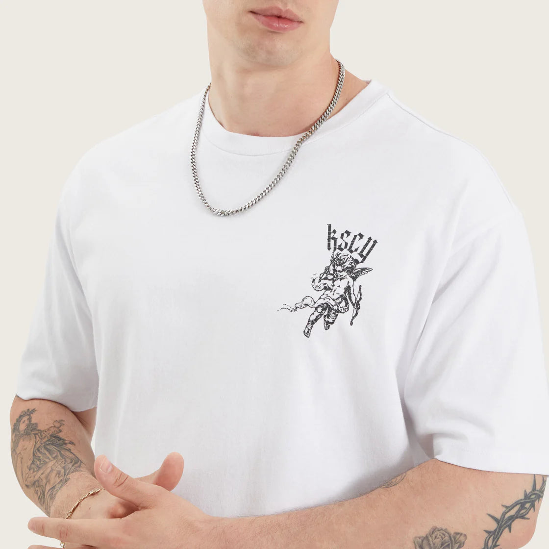 KSCY Gagie box fit tee - Optical white