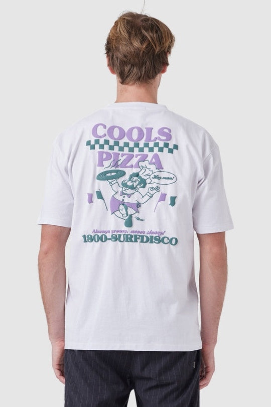 Barney Cools Pizza Tee White