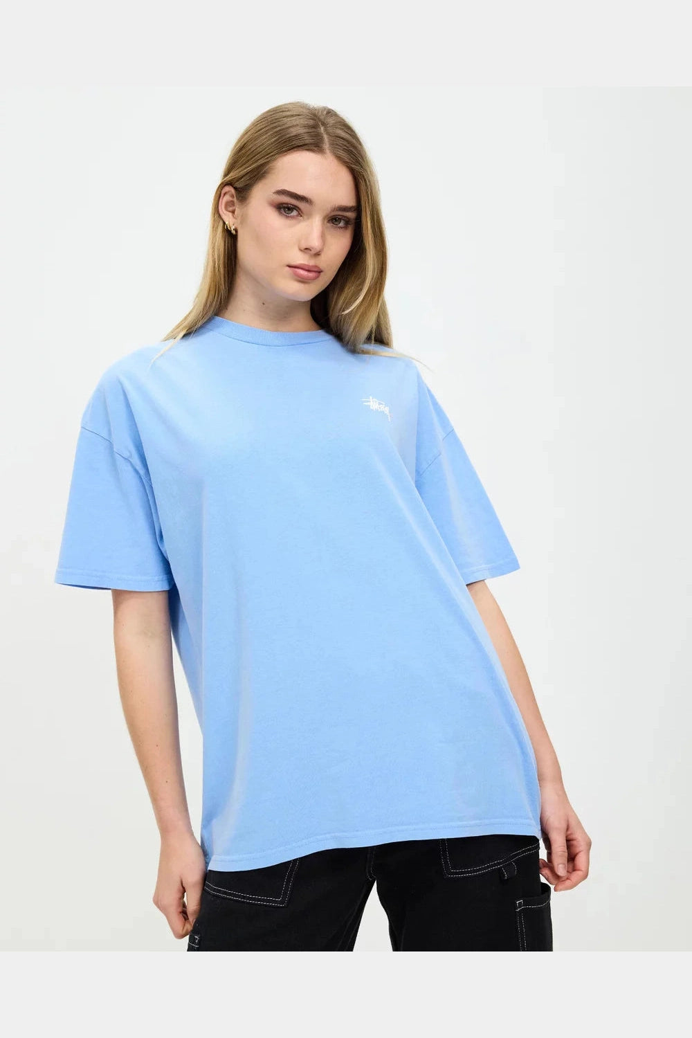 STUSSY Graffiti LCB relaxed tee - Pigment powder blue