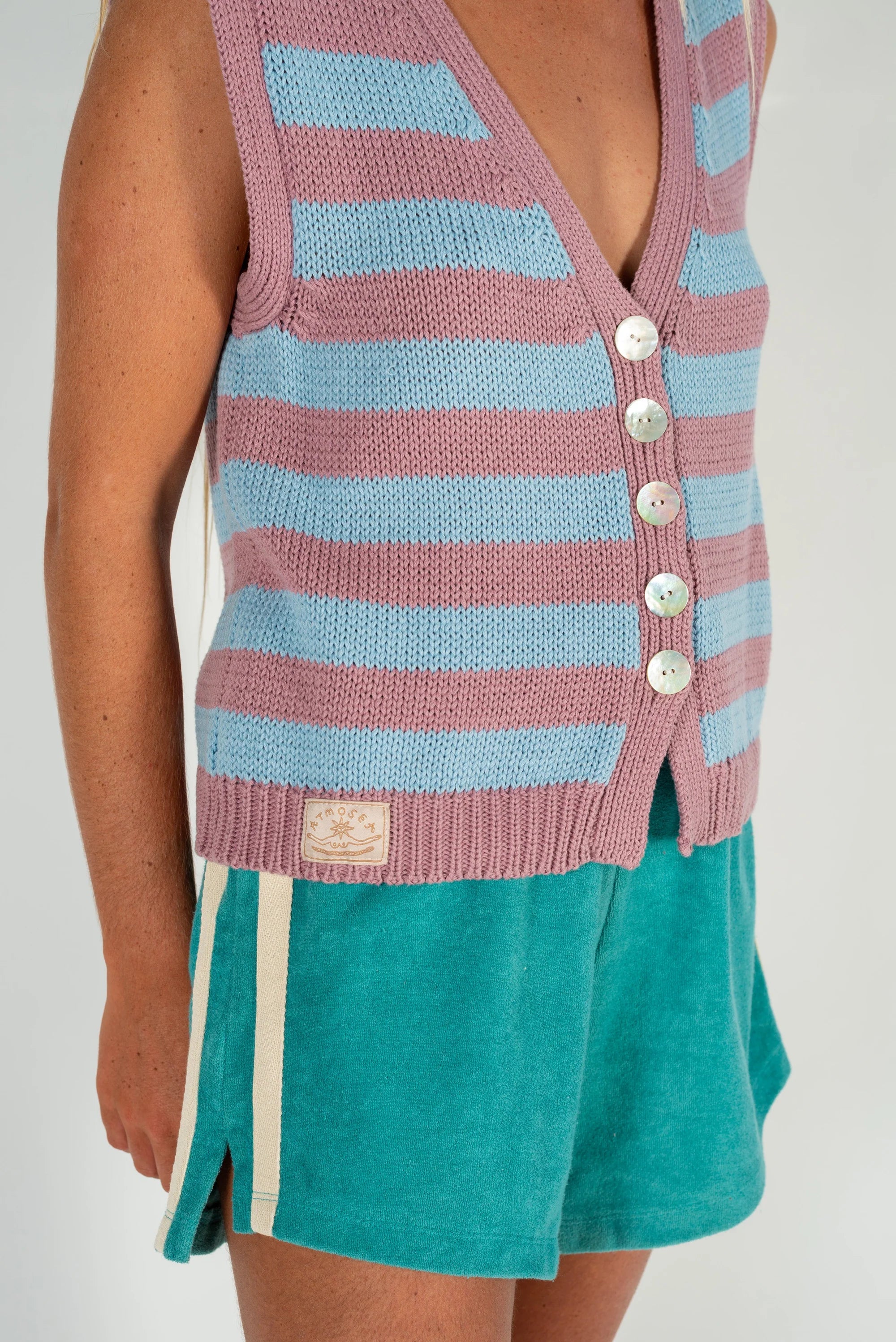 ATMOSEA Knit vest - Candy stripe