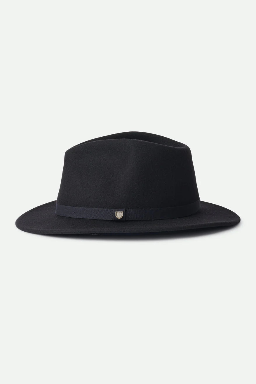 BRIXTON Messer packable fedora - Black