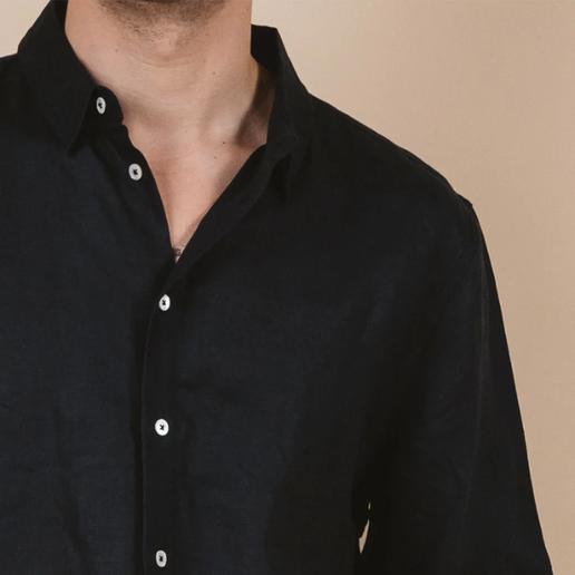 Kore Amalfi Linen Shirt - Ashphalt