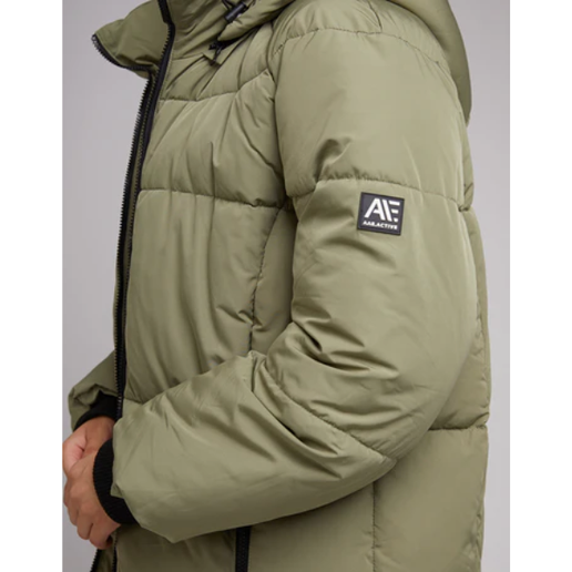 All About Eve Active Remi Luxe Midi Puffer- Khaki