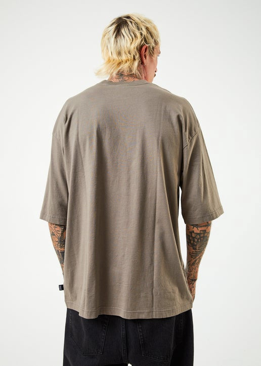 Afends Outline - Recycled Oversized T-Shirt - Beechwood