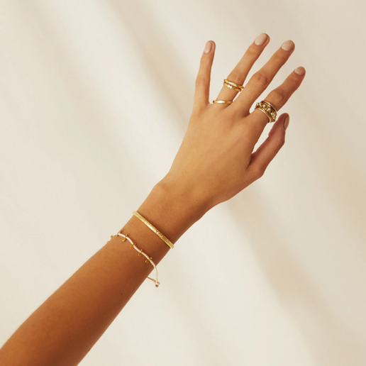 Arms Of Eve Jai Gold Bracelet - White