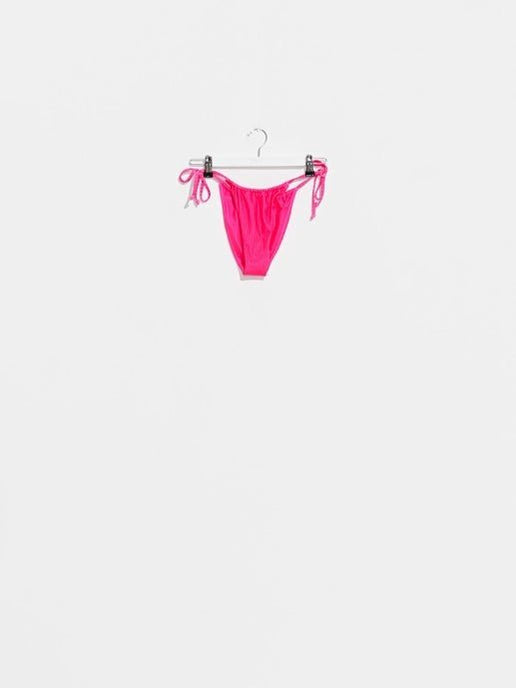 Misfit Leone Ruched Bikini Bottom - Fuschia Pink