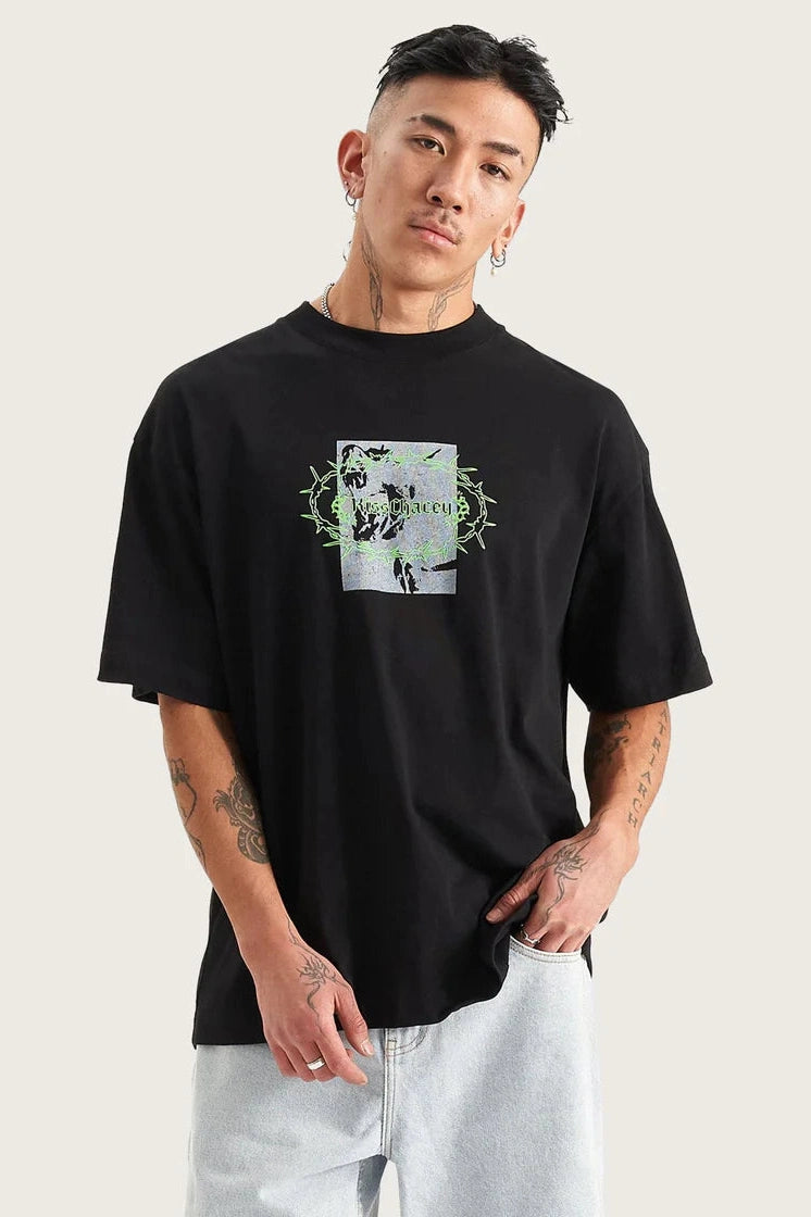 KISS CHASEY Prison street fit tee - Jet black