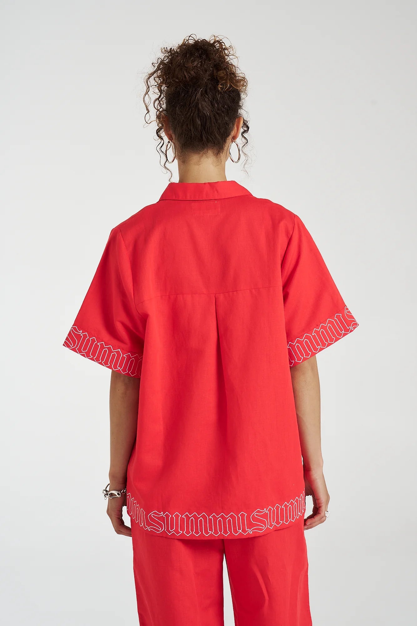 SUMMI SUMMI Sig linen shirt - Scarlet summi