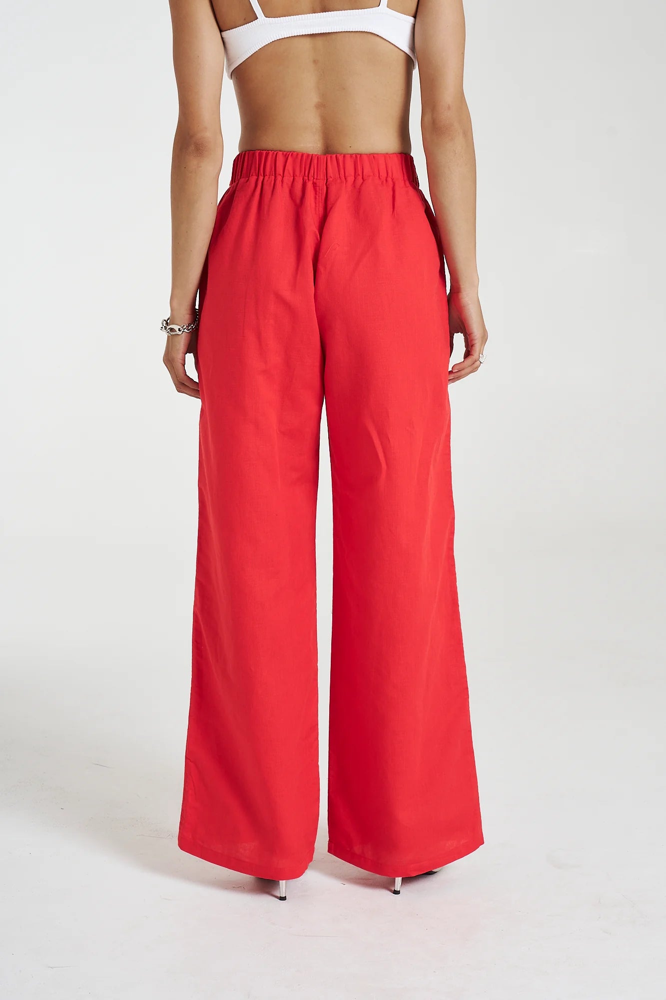 SUMMI SUMMI Sig linen pant - Scarlet summi