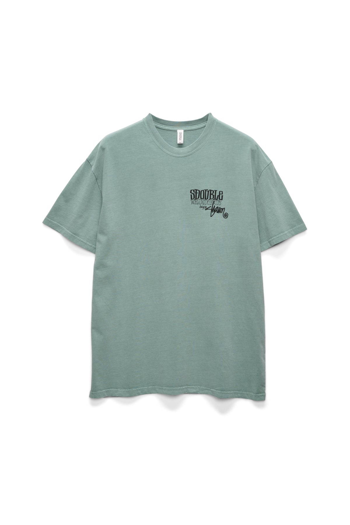 SDOUBLE World wide roots tee - Washed sage