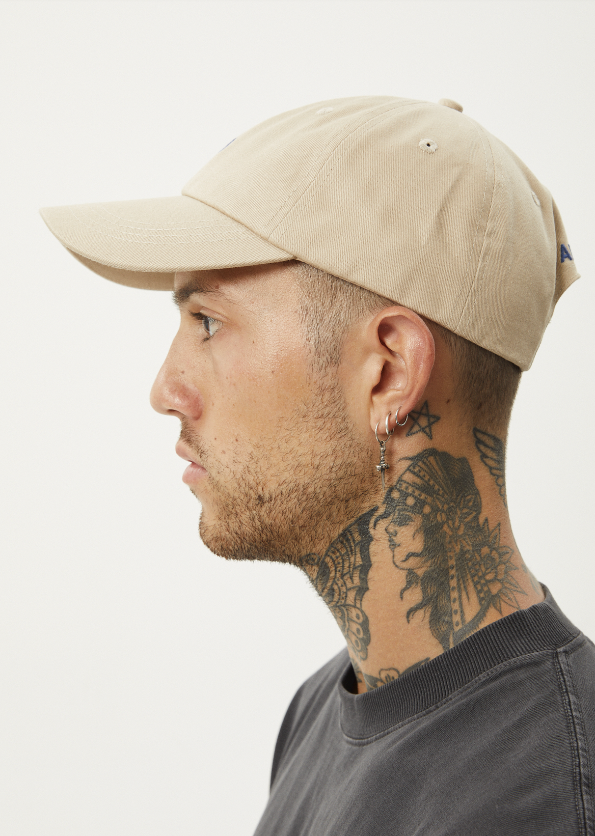AFENDS Core recycled six panel cap - Taupe