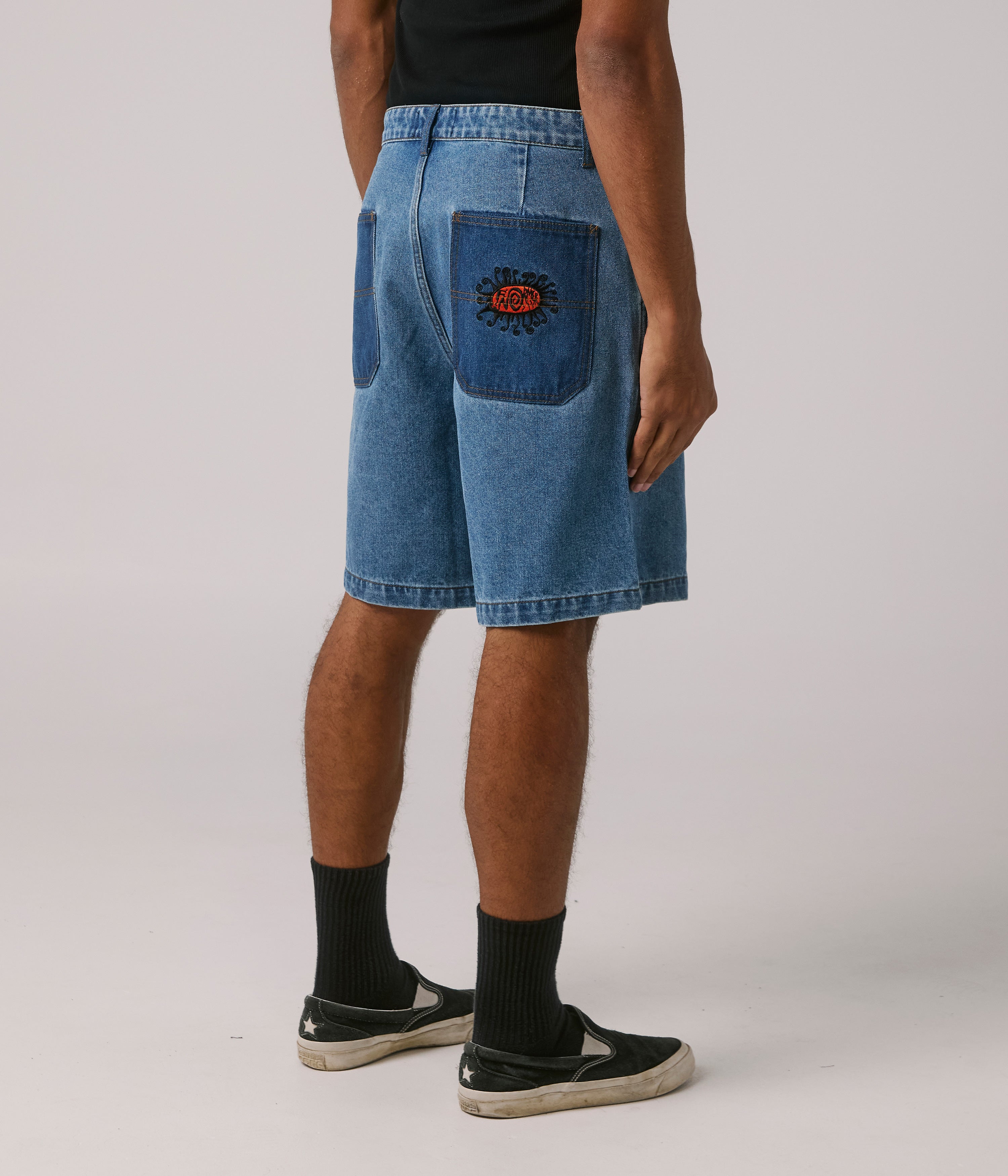 FORMER Reynolds halo denim short - Worn blue