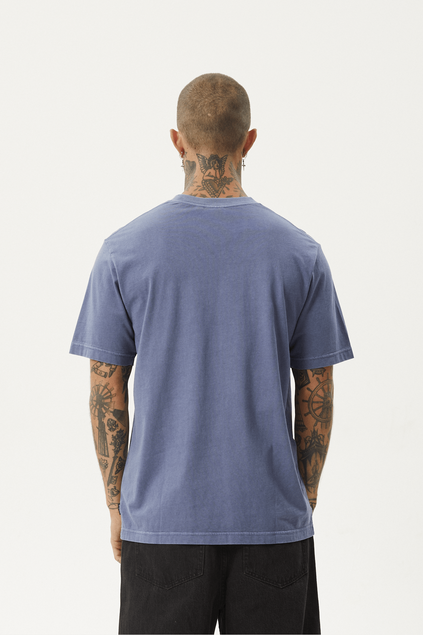 AFENDS Times up retro fit tee - Washed marlin