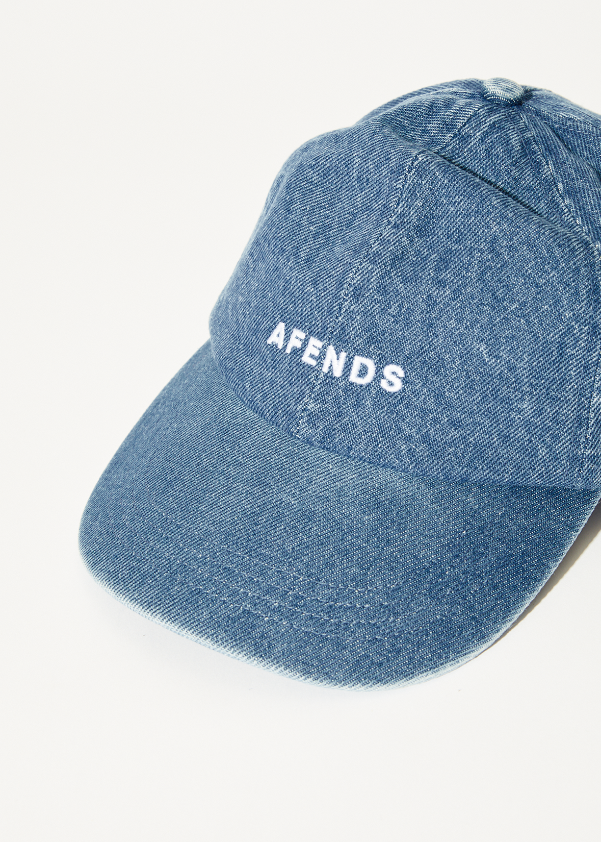 AFENDS Studio hemp denim panelled cap - Worn blue