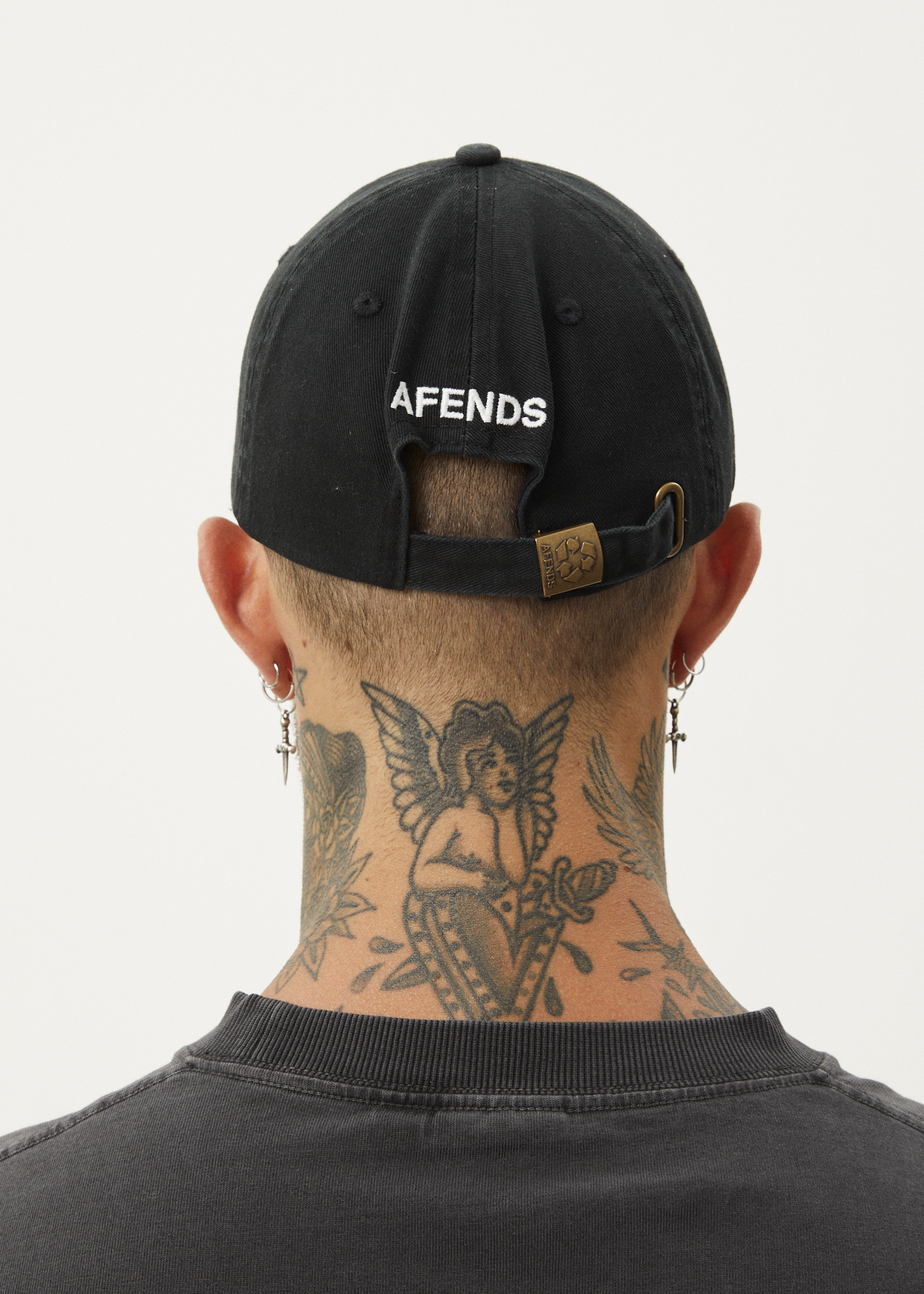 AFENDS Core six panel cap - Stone black