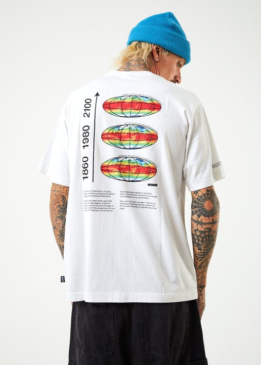 Afends Information - Recycled Retro Graphic T-Shirt - White