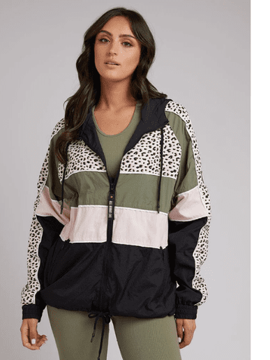 All About Eve Active Anderson Panel Spray Jacket- Multi