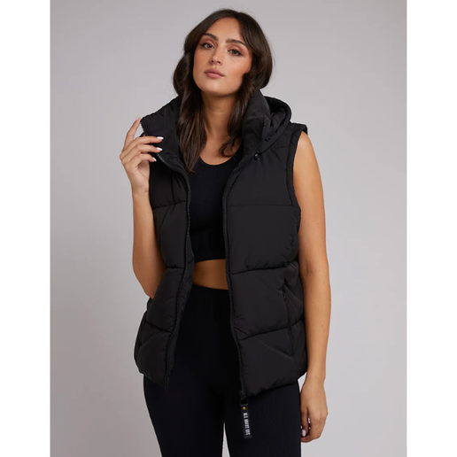 All About Eve Active Remi Luxe Puffer Vest- Black
